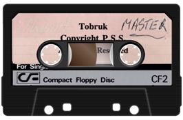 Cartridge artwork for Tobruk: The Clash of Armour on the Amstrad CPC.