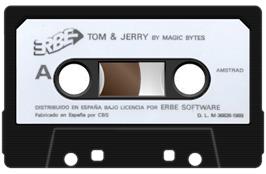 Cartridge artwork for Tom And Jerry on the Amstrad CPC.