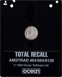 Cartridge artwork for Total Recall on the Amstrad CPC.