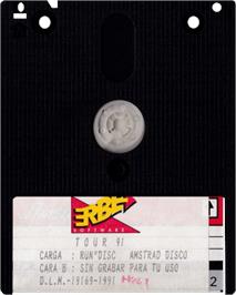 Cartridge artwork for Tour 91 on the Amstrad CPC.