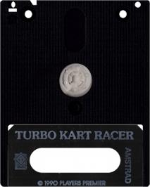 Cartridge artwork for Turbo Kart Racer on the Amstrad CPC.