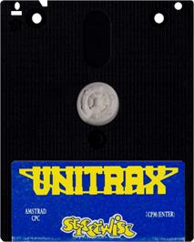 Cartridge artwork for Unitrax on the Amstrad CPC.