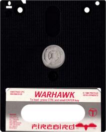 Cartridge artwork for Warhawk on the Amstrad CPC.