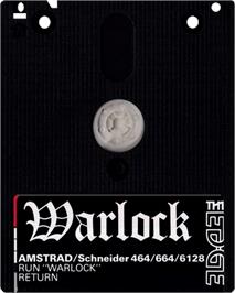 Cartridge artwork for Warlock on the Amstrad CPC.
