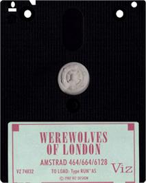 Cartridge artwork for Werewolves of London on the Amstrad CPC.