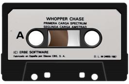 Cartridge artwork for Whopper Chase on the Amstrad CPC.