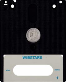 Cartridge artwork for Wibstars on the Amstrad CPC.