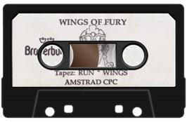 Cartridge artwork for Wings Of Fury on the Amstrad CPC.