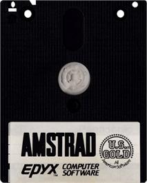 Cartridge artwork for Winter Games on the Amstrad CPC.