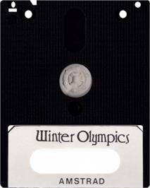 Cartridge artwork for Winter Olympics on the Amstrad CPC.