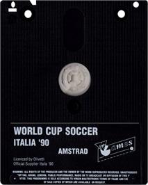 Cartridge artwork for World Cup Soccer - Italia '90 on the Amstrad CPC.
