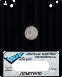 Cartridge artwork for World Series Baseball on the Amstrad CPC.
