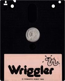 Cartridge artwork for Wriggler on the Amstrad CPC.