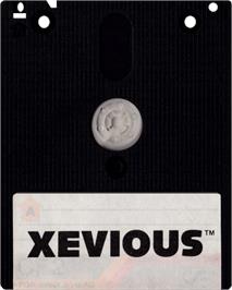 Cartridge artwork for Xevious on the Amstrad CPC.
