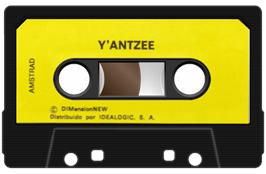 Cartridge artwork for Yahtzee on the Amstrad CPC.
