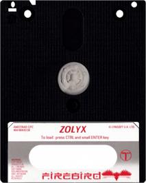 Cartridge artwork for Zolyx on the Amstrad CPC.