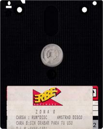 Cartridge artwork for Zona 0 on the Amstrad CPC.