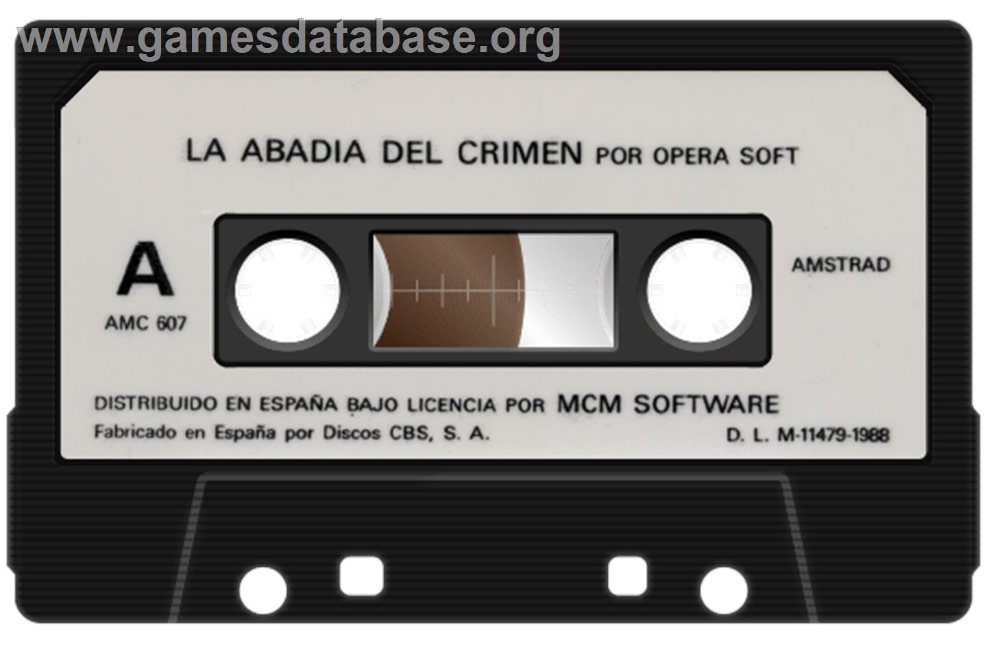 Abadia Del Crimen, La - Amstrad CPC - Artwork - Cartridge