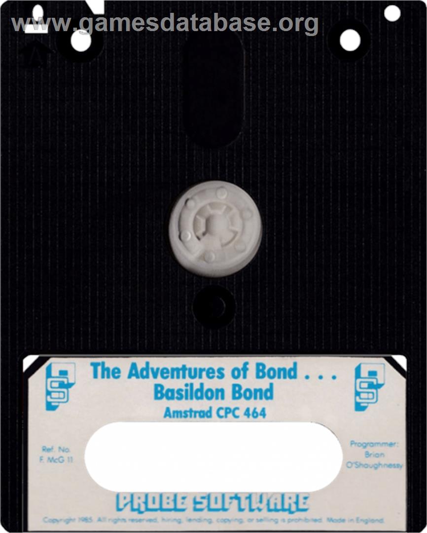Adventures of Bond... Basildon Bond - Amstrad CPC - Artwork - Cartridge