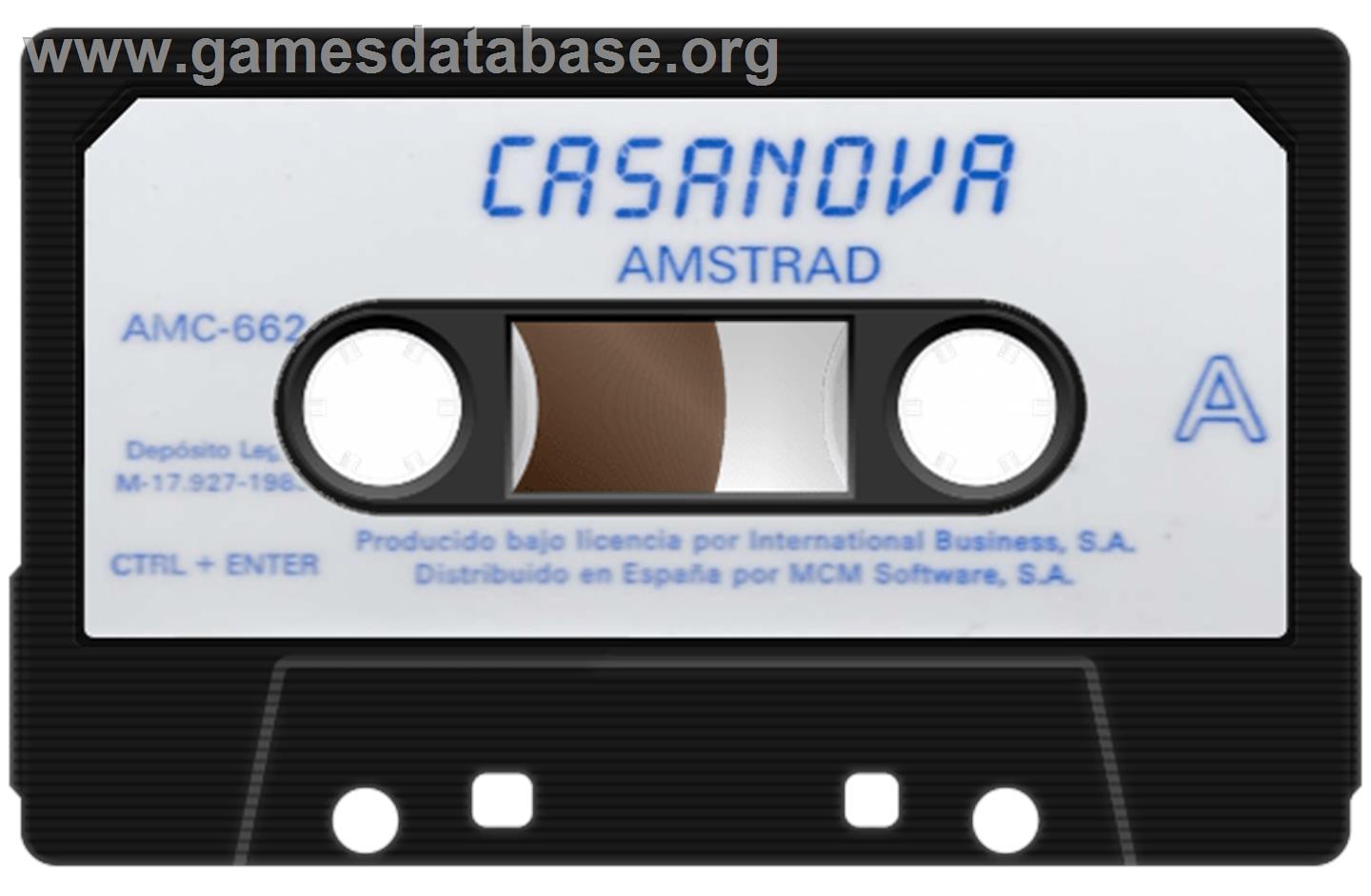 Casanova - Amstrad CPC - Artwork - Cartridge
