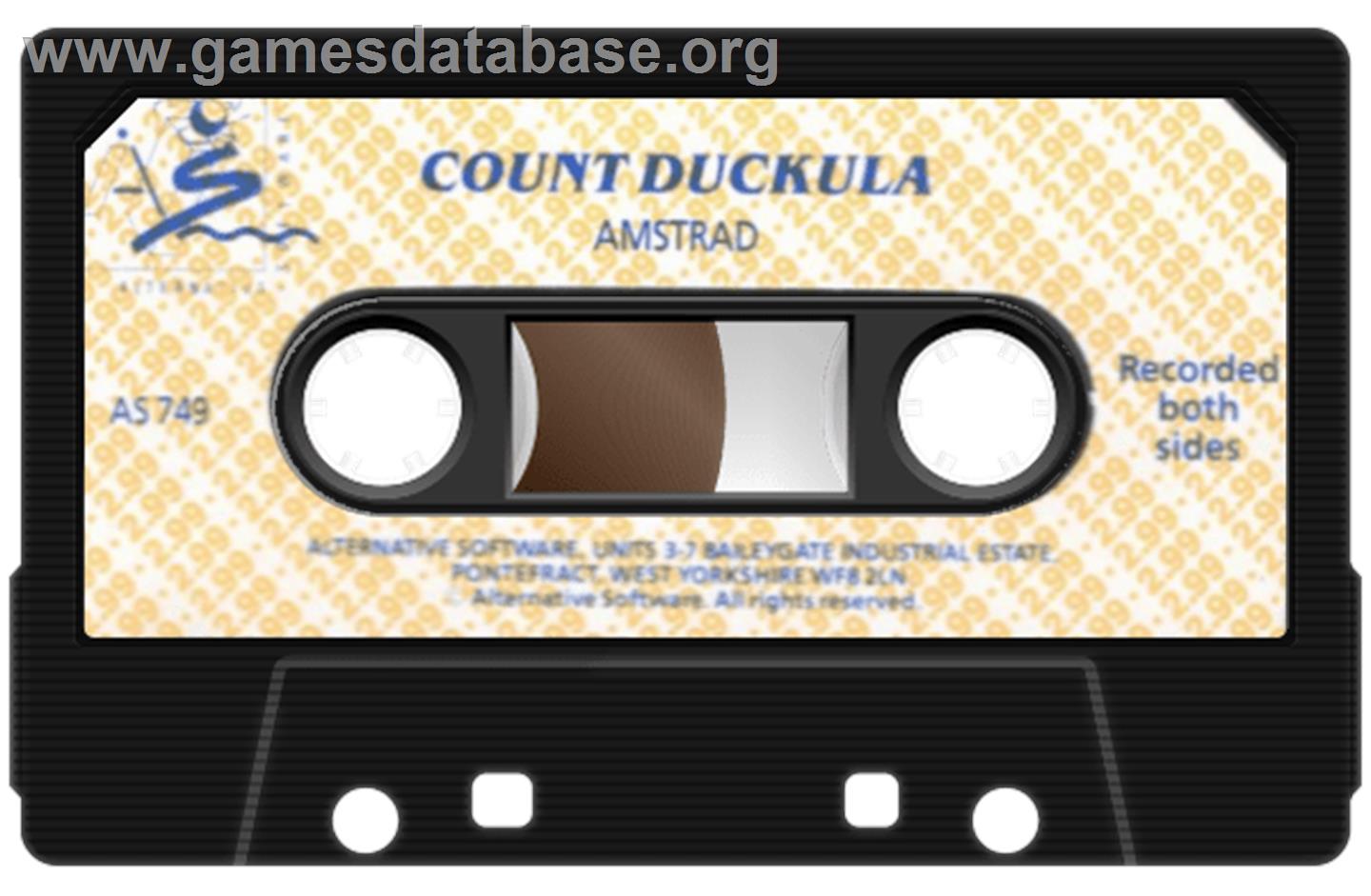 Count Duckula In No Sax Please - We're Egyptian - Amstrad CPC - Artwork - Cartridge