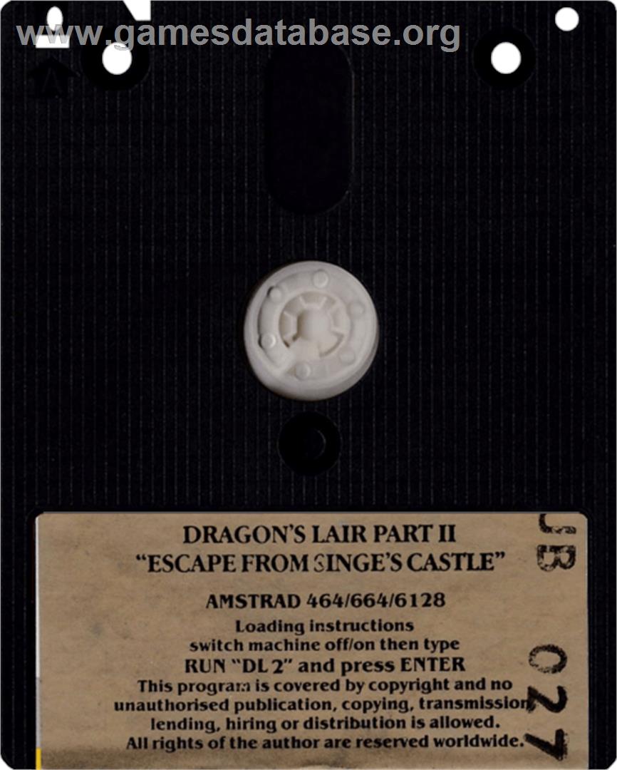 Dragon's Lair Part II - Escape from Singe's Castle - Amstrad CPC - Artwork - Cartridge