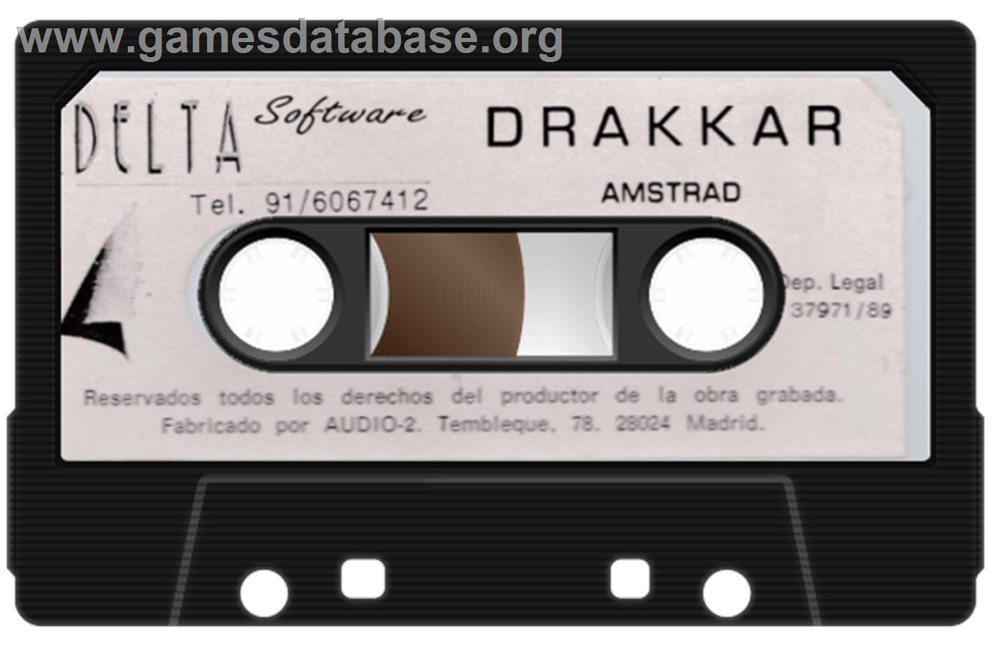Drakkar - Amstrad CPC - Artwork - Cartridge