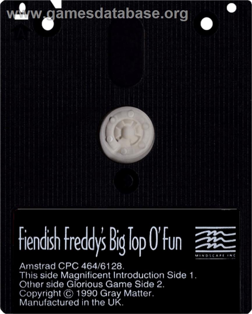 Fiendish Freddy's Big Top O' Fun - Amstrad CPC - Artwork - Cartridge