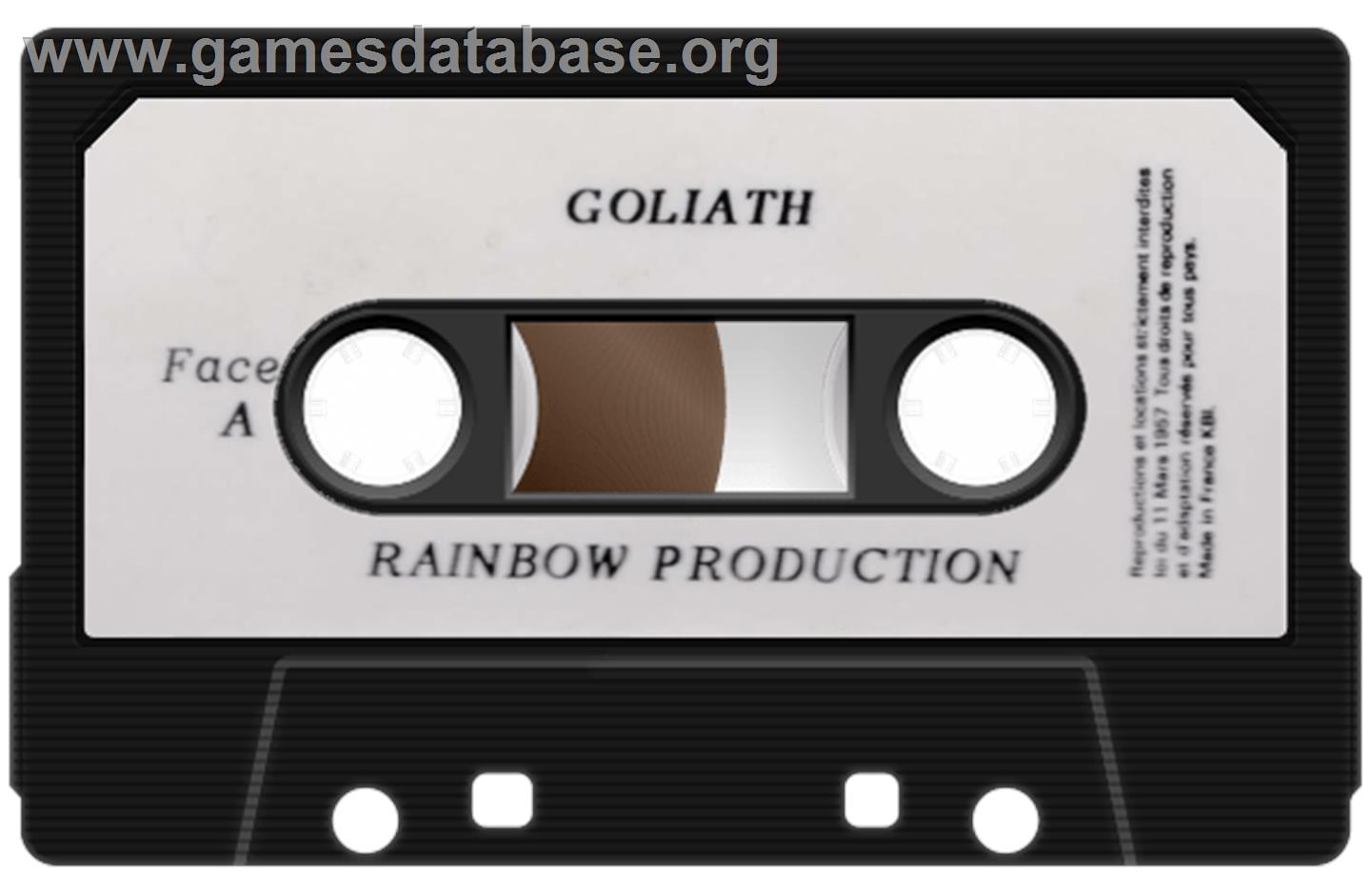 Goliath - Amstrad CPC - Artwork - Cartridge