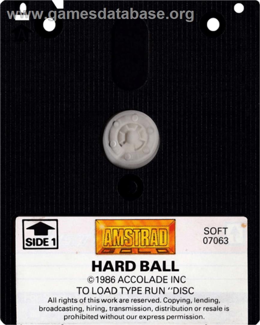 HardBall - Amstrad CPC - Artwork - Cartridge