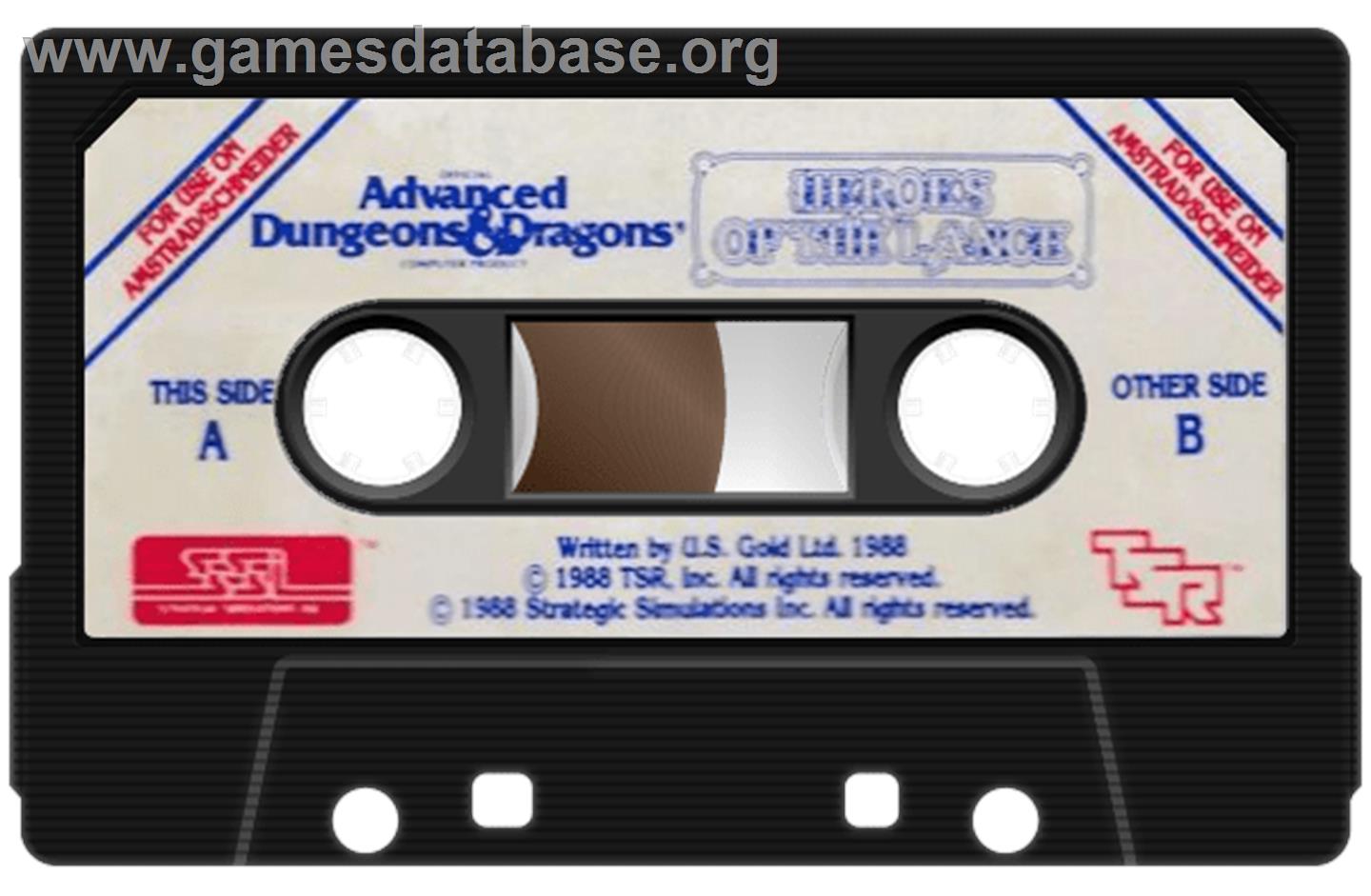 Heroes Of The Lance - Amstrad CPC - Artwork - Cartridge