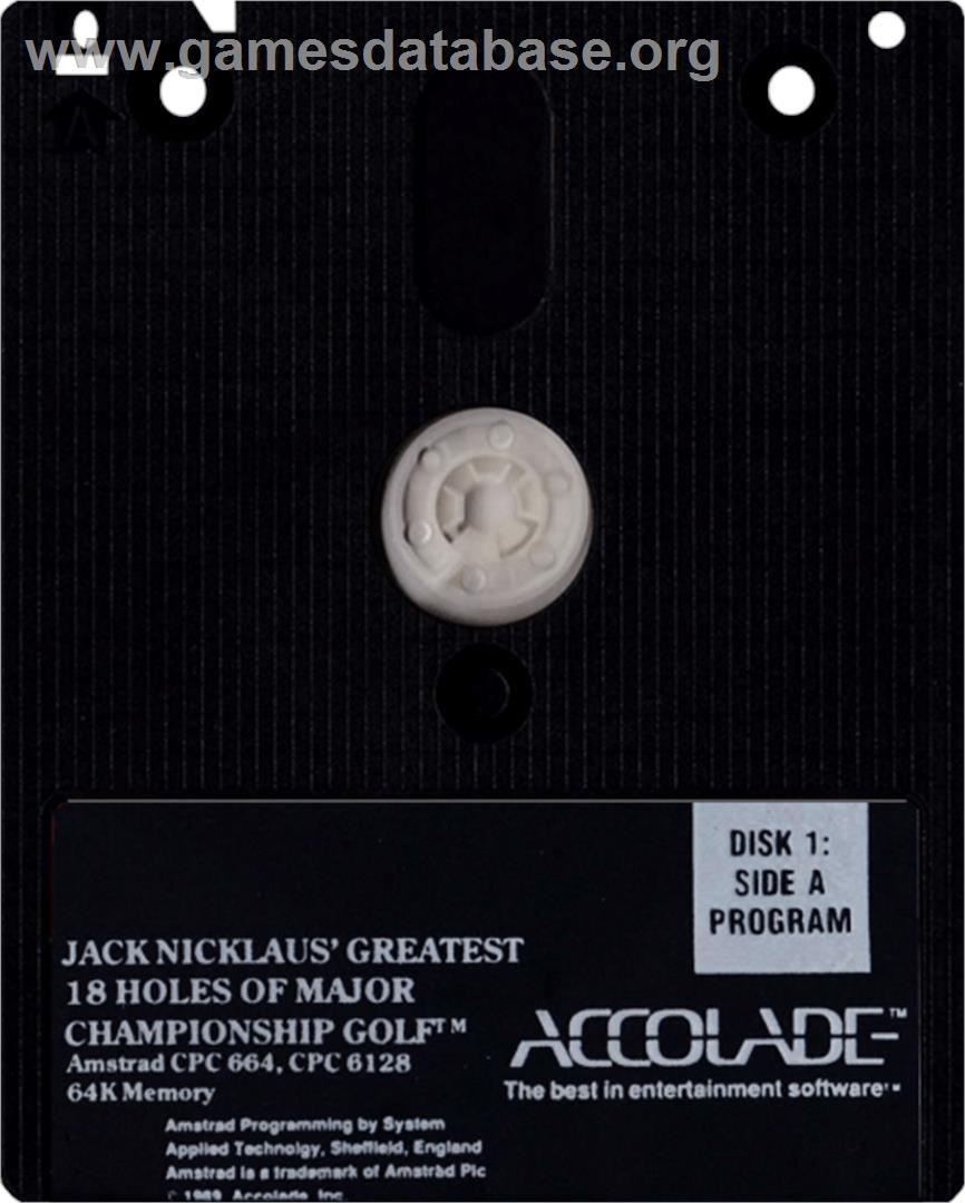 Jack Nicklaus' Greatest 18 Holes of Major Championship Golf - Amstrad CPC - Artwork - Cartridge