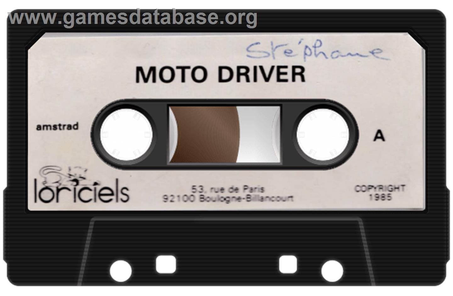 Moto Driver - Amstrad CPC - Artwork - Cartridge