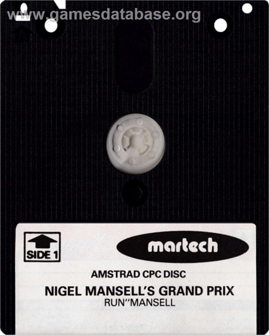 Nigel Mansell's Grand Prix - Amstrad CPC - Artwork - Cartridge