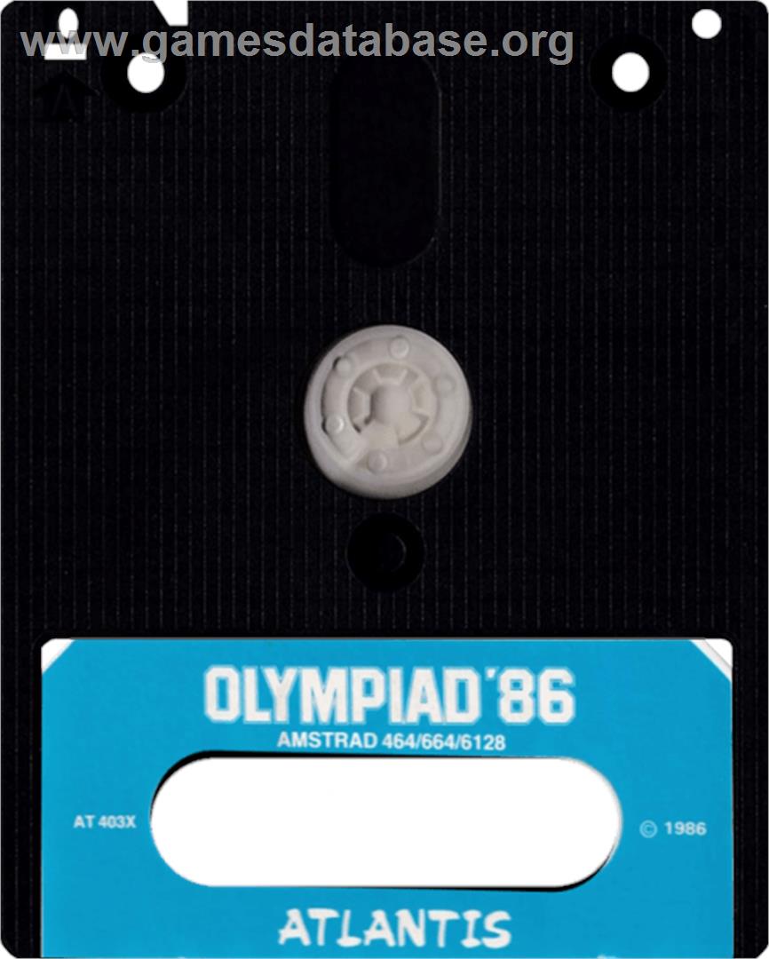 Olympiad '86 - Amstrad CPC - Artwork - Cartridge