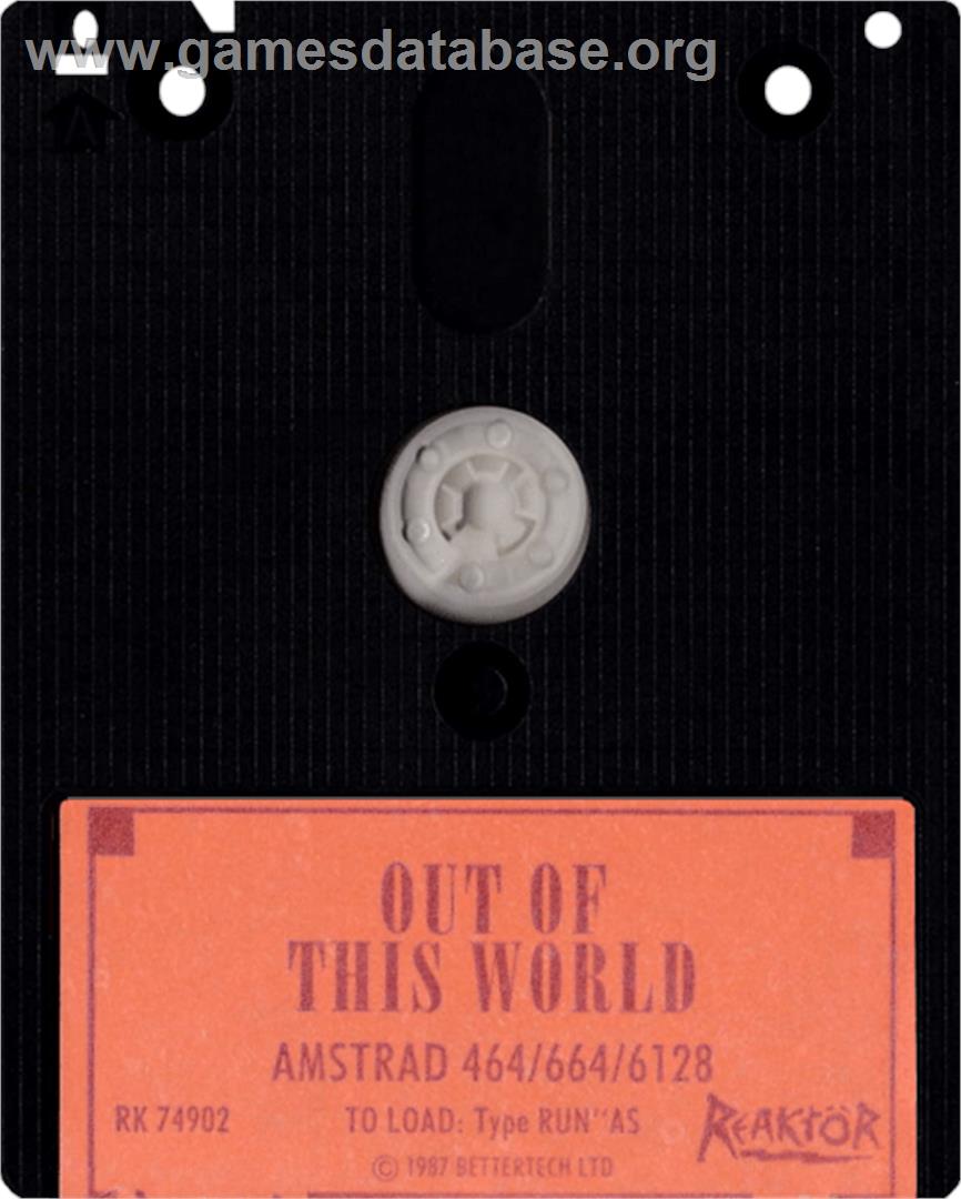 Out Of This World - Amstrad CPC - Artwork - Cartridge