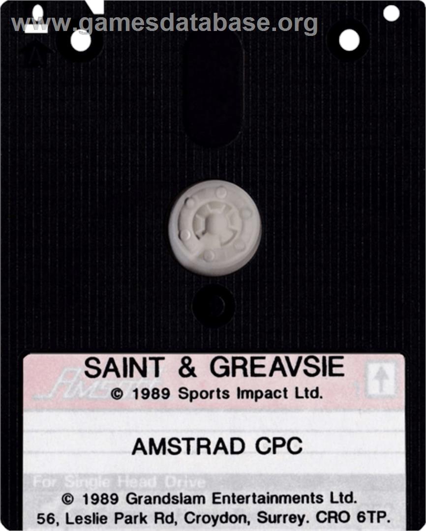 Saint And Greavsie - Amstrad CPC - Artwork - Cartridge