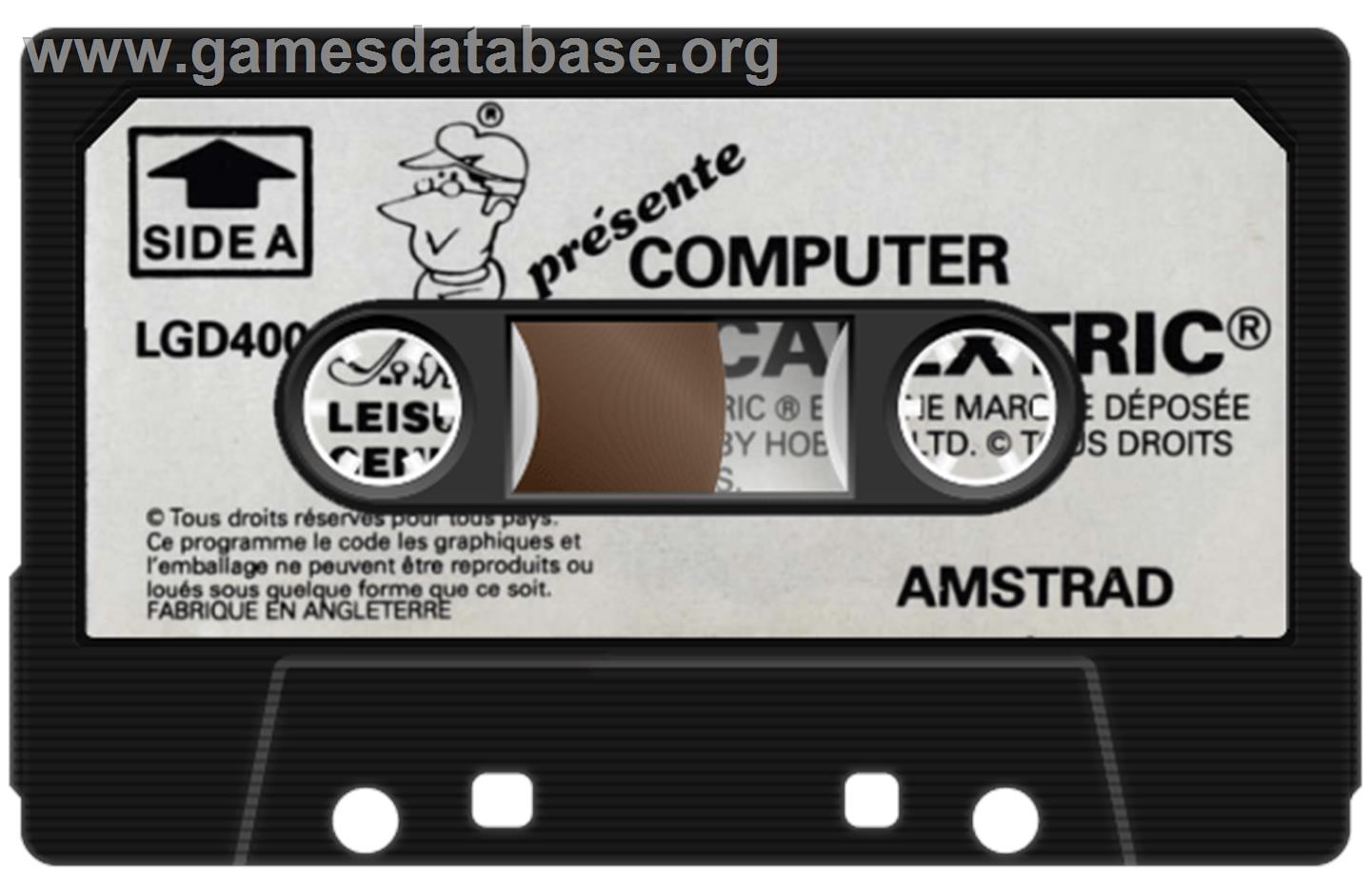 Scalextric - Amstrad CPC - Artwork - Cartridge