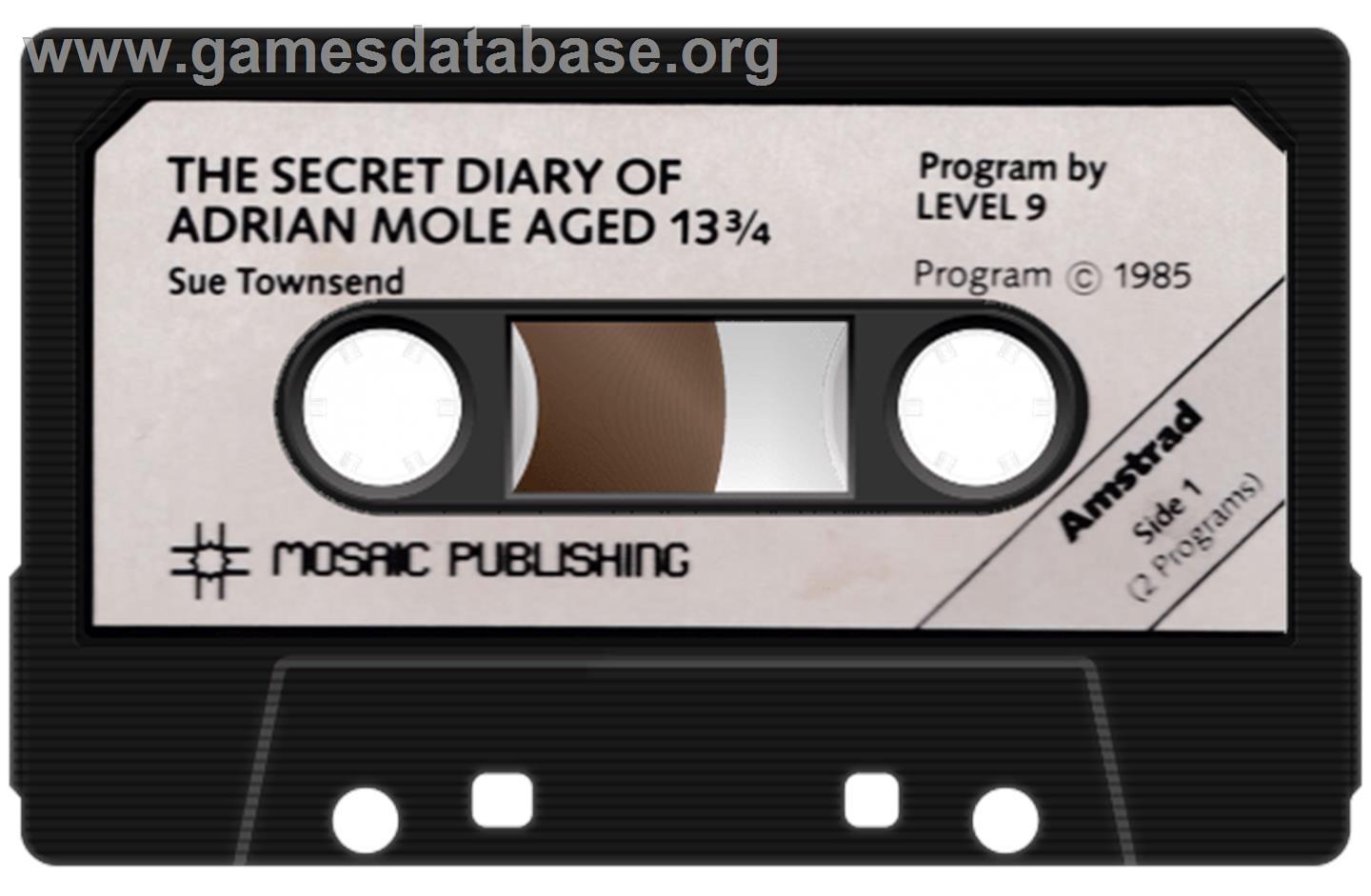 Secret Diary Of Adrian Mole Aged 13, The - Amstrad CPC - Artwork - Cartridge