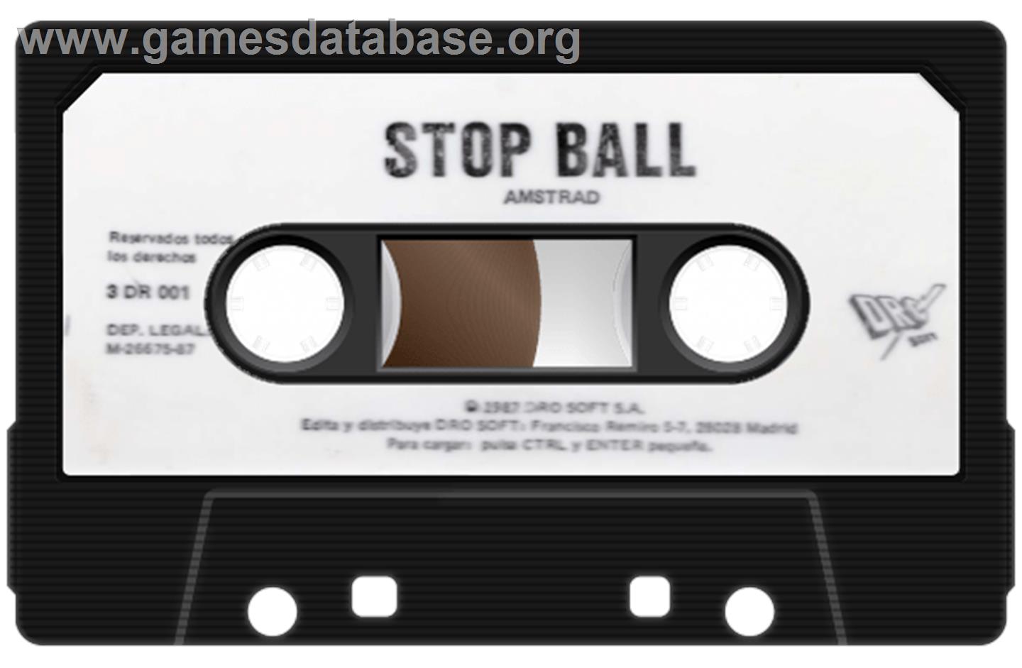 Stop-Ball - Amstrad CPC - Artwork - Cartridge