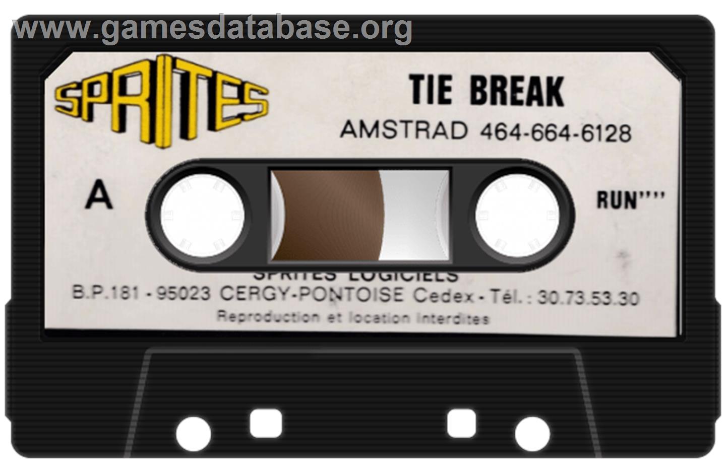 Tie Break - Amstrad CPC - Artwork - Cartridge