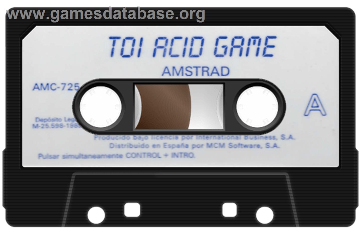 Toi Acid Game - Amstrad CPC - Artwork - Cartridge