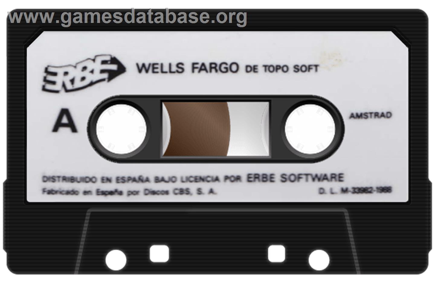 Wells & Fargo - Amstrad CPC - Artwork - Cartridge