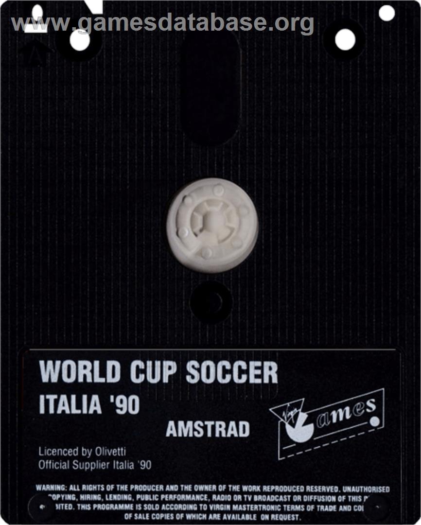 World Cup Soccer - Italia '90 - Amstrad CPC - Artwork - Cartridge
