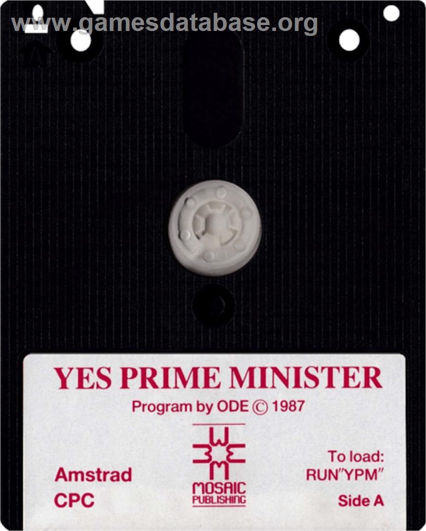 Yes Prime Minister - Amstrad CPC - Artwork - Cartridge
