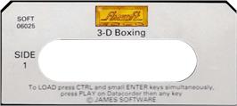 Top of cartridge artwork for 3D Boxing on the Amstrad CPC.