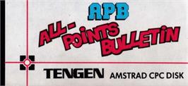 Top of cartridge artwork for APB - All Points Bulletin on the Amstrad CPC.