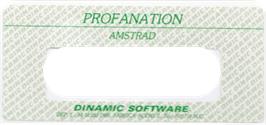 Top of cartridge artwork for Abu Simbel Profanation on the Amstrad CPC.