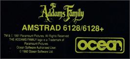 Top of cartridge artwork for Addams Family, The on the Amstrad CPC.