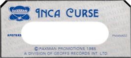 Top of cartridge artwork for Adventure B: Inca Curse on the Amstrad CPC.